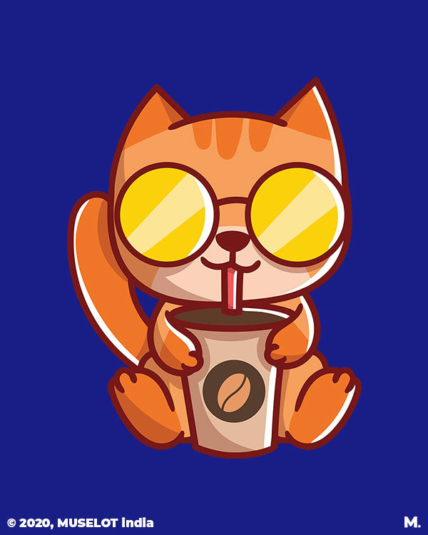 The purrfect coffee printed hoodies