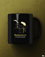 Bakasana - crane pose printed mugs