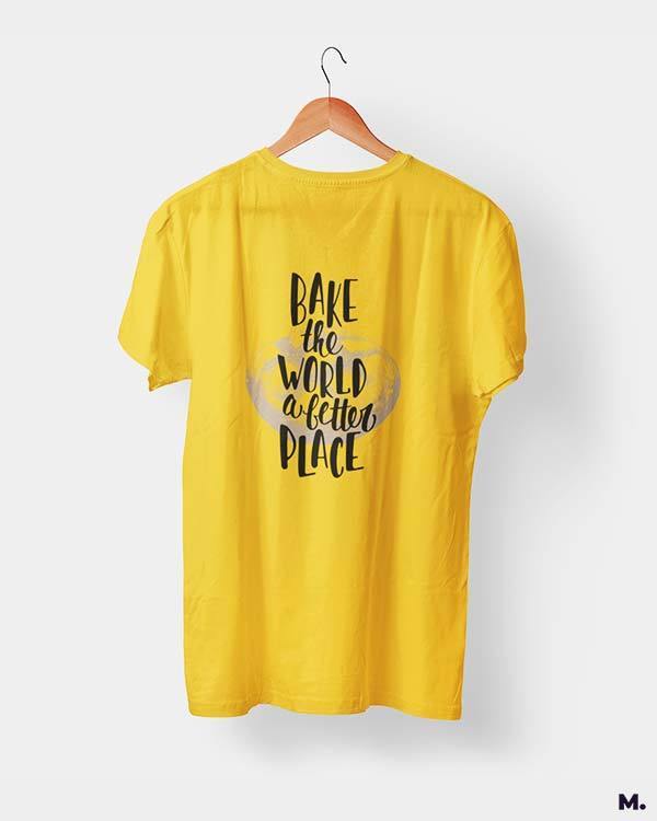 printed t shirts - Bake world a better place  - MUSELOT