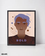 Bold illustrated framed and unframed posters for LGBTQ pride community at Muselot