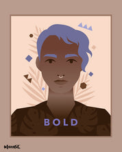 Bold illustrated framed and unframed posters for LGBTQ pride community at Muselot