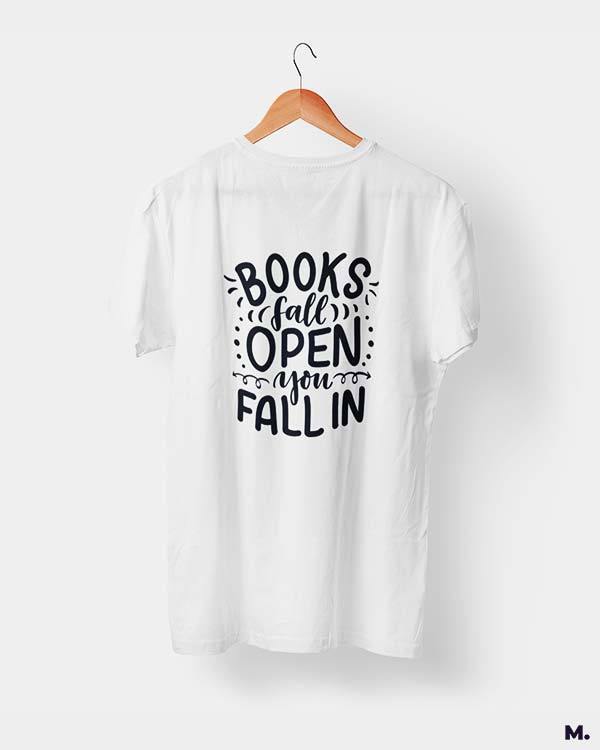 Printed t shirts - Books fall open, you fall in  - MUSELOT
