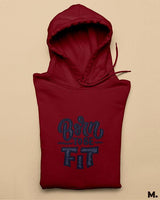 Born to be fit printed hoodies