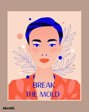 Break the mold illustrated framed and unframed posters for LGBTQ+ pride community at Muselot