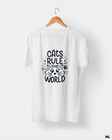 Cats rule the world printed t shirts