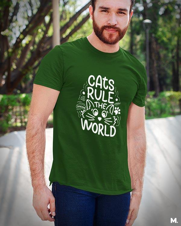 printed t shirts - Cats rule the world  - MUSELOT