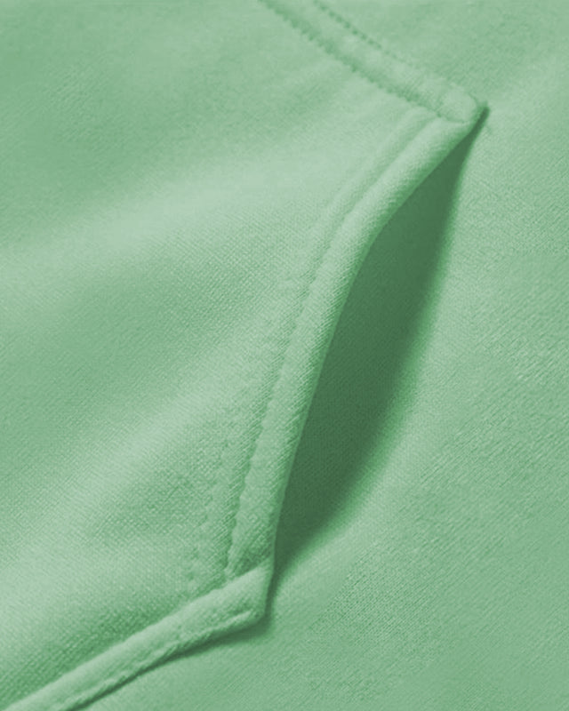 Mint green plain hoodies for men and women online - Muselot