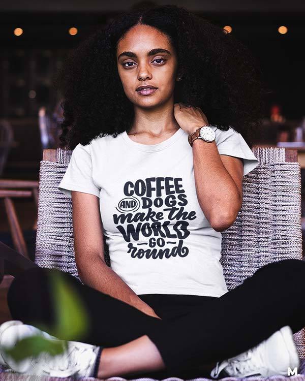 printed t shirts - Coffee and dogs  - MUSELOT