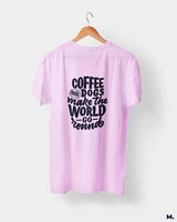Coffee and dogs printed t shirts