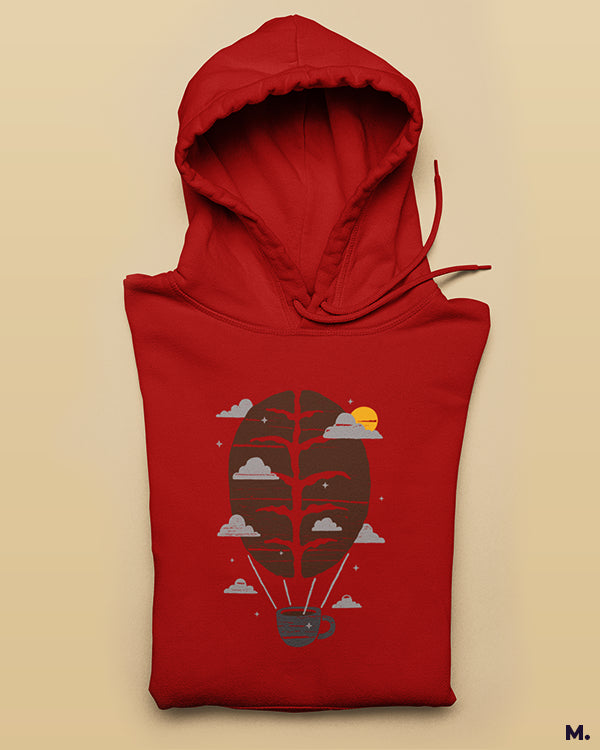 The coffee parachute printed hoodies
