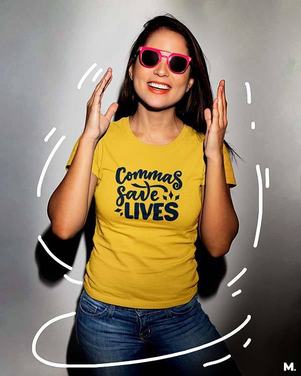 printed t shirts - Commas save lives  - MUSELOT