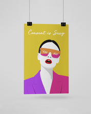 Consent is sexy unframed posters - Muselot