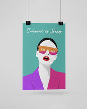 Consent is sexy unframed posters - Muselot