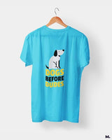 Dogs before dudes printed t shirts
