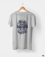 Pawprints on our hearts printed t shirts