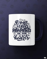Pawprints on our heart printed mugs
