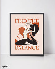 Find the balance modern art yoga posters at Muselot