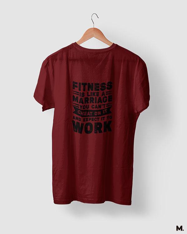printed t shirts - Fitness is like marriage  - MUSELOT
