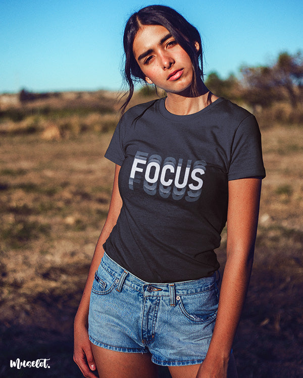 Focus printed t shirts for motivation at Muselot