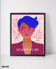 Gender fluid modern art posters for LGBTQ+ pride community by Muselot