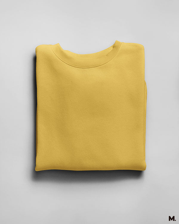 Golden yellow plain sweatshirts for men and women - Muselot