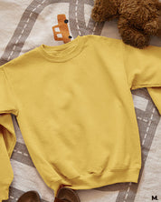 Golden yellow plain sweatshirts for men and women - Muselot
