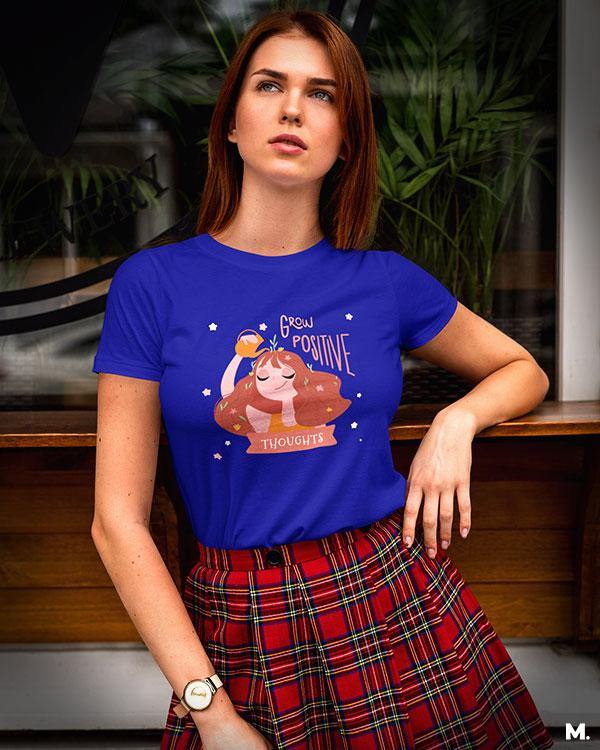 printed t shirts - Grow positive thoughts  - MUSELOT