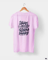 Happiness is a warm puppy printed t shirts