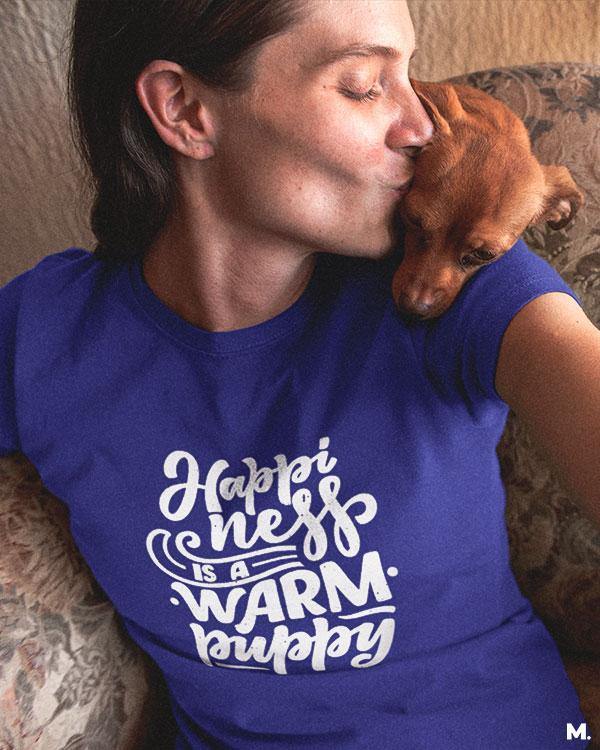 printed t shirts - Happiness is a warm puppy  - MUSELOT