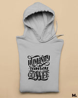 Humanity runs on coffee printed hoodie
