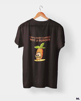 Baby carrot, not a burger printed t shirt