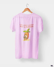 printed t shirts - Baby carrot, not a burger  - MUSELOT