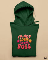 I am the boss printed hoodies