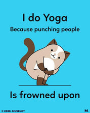 printed t shirts - Do yoga to avoid punching  - MUSELOT