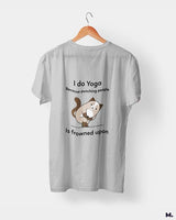 Do yoga to avoid punching printed t shirts