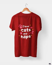 printed t shirts - I love cats and naps  - MUSELOT