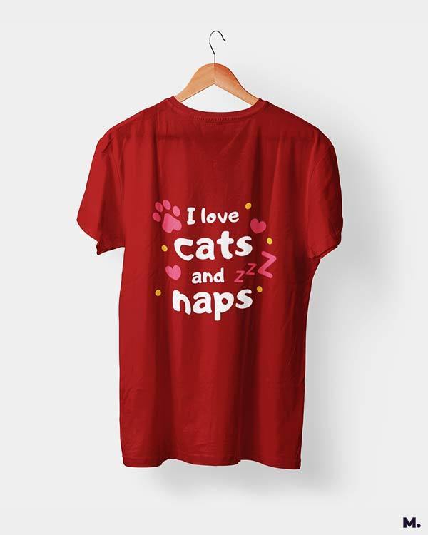 printed t shirts - I love cats and naps  - MUSELOT