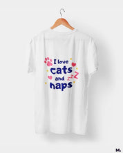 printed t shirts - I love cats and naps  - MUSELOT