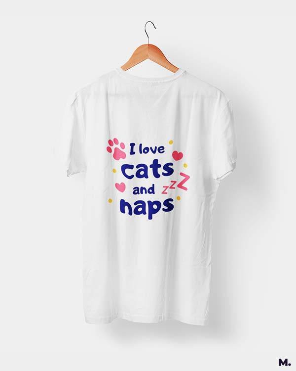 printed t shirts - I love cats and naps  - MUSELOT