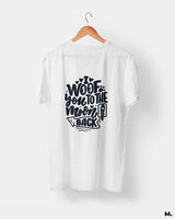 Woof you to the moon & back printed t shirts