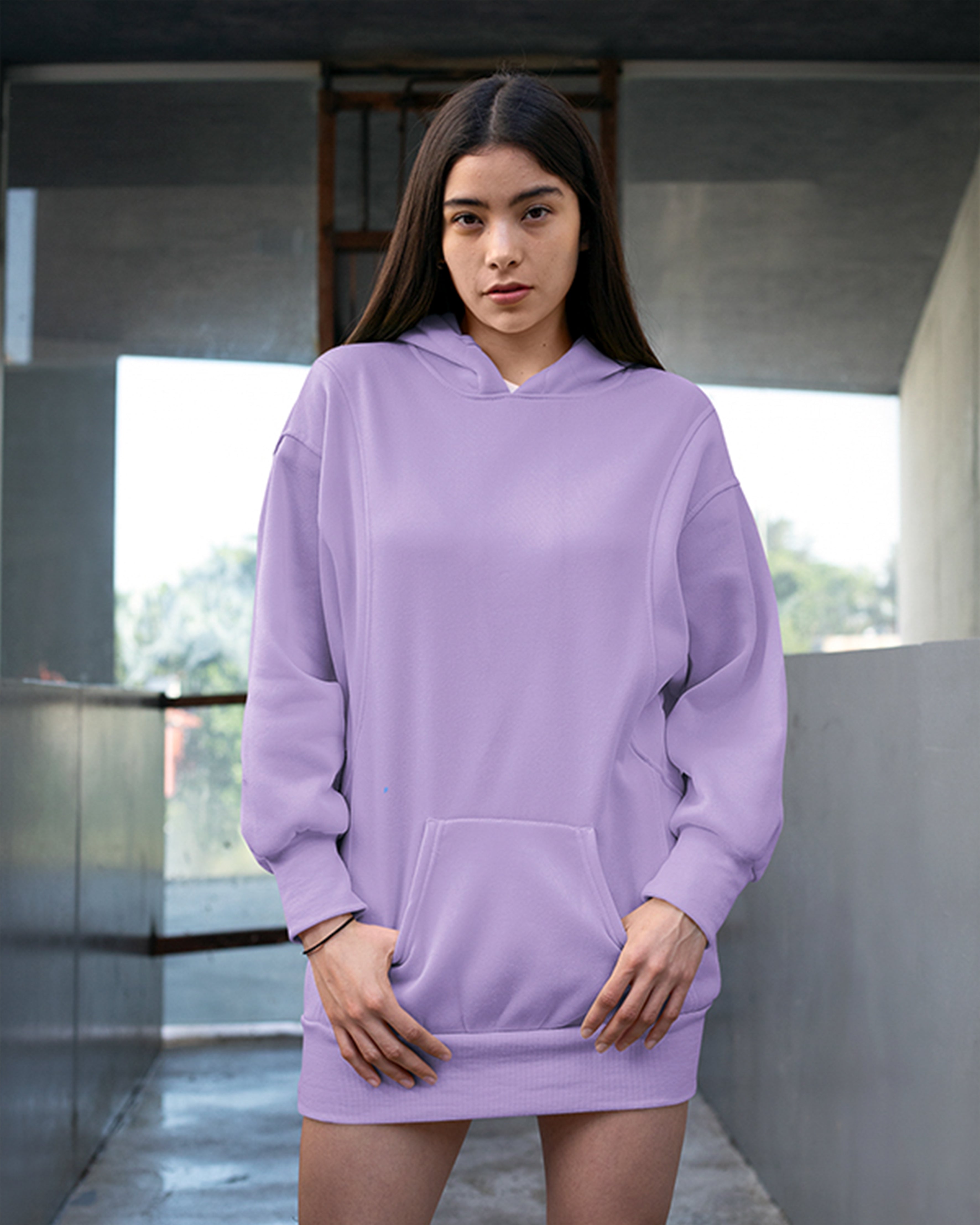 Iris lavender plain hoodies for men and women online - Muselot