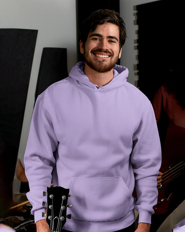 Iris lavender plain hoodies for men and women online - Muselot