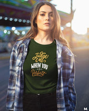 printed t shirts - Judge me when you're perfect  - MUSELOT
