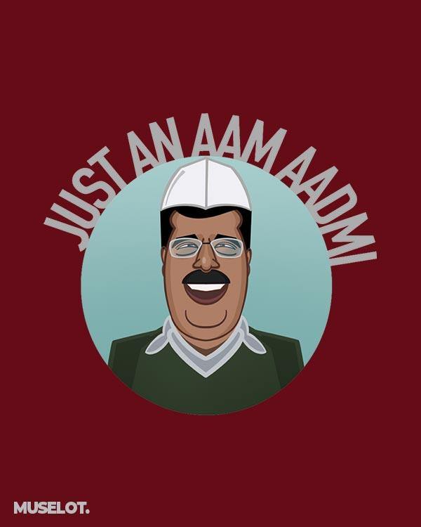 printed t shirts - Just an aam aadmi t shirt  - MUSELOT
