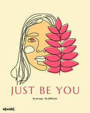 Just be you - be strong - be different boho style illustrated framed and unframed minimalistic posters in A4 and A3 sizes - Muselot