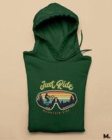 Just ride mountain bike printed hoodies