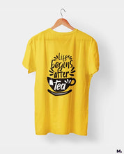 printed t shirts - Life begins after tea  - Muselot India