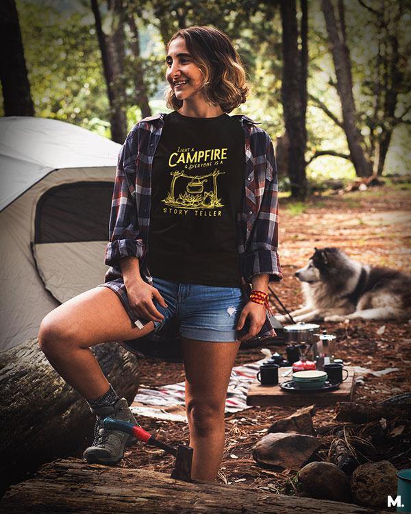 printed t shirts - Campfire makes us a storyteller  - MUSELOT