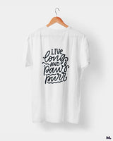 Live long and paws purr printed t shirts