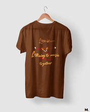 printed t shirts - Love is listening music together  - MUSELOT